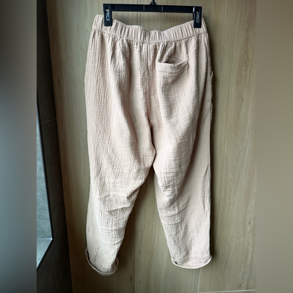 Pact Cropped Gauze Pants in Taupe - Picture 10 of 10